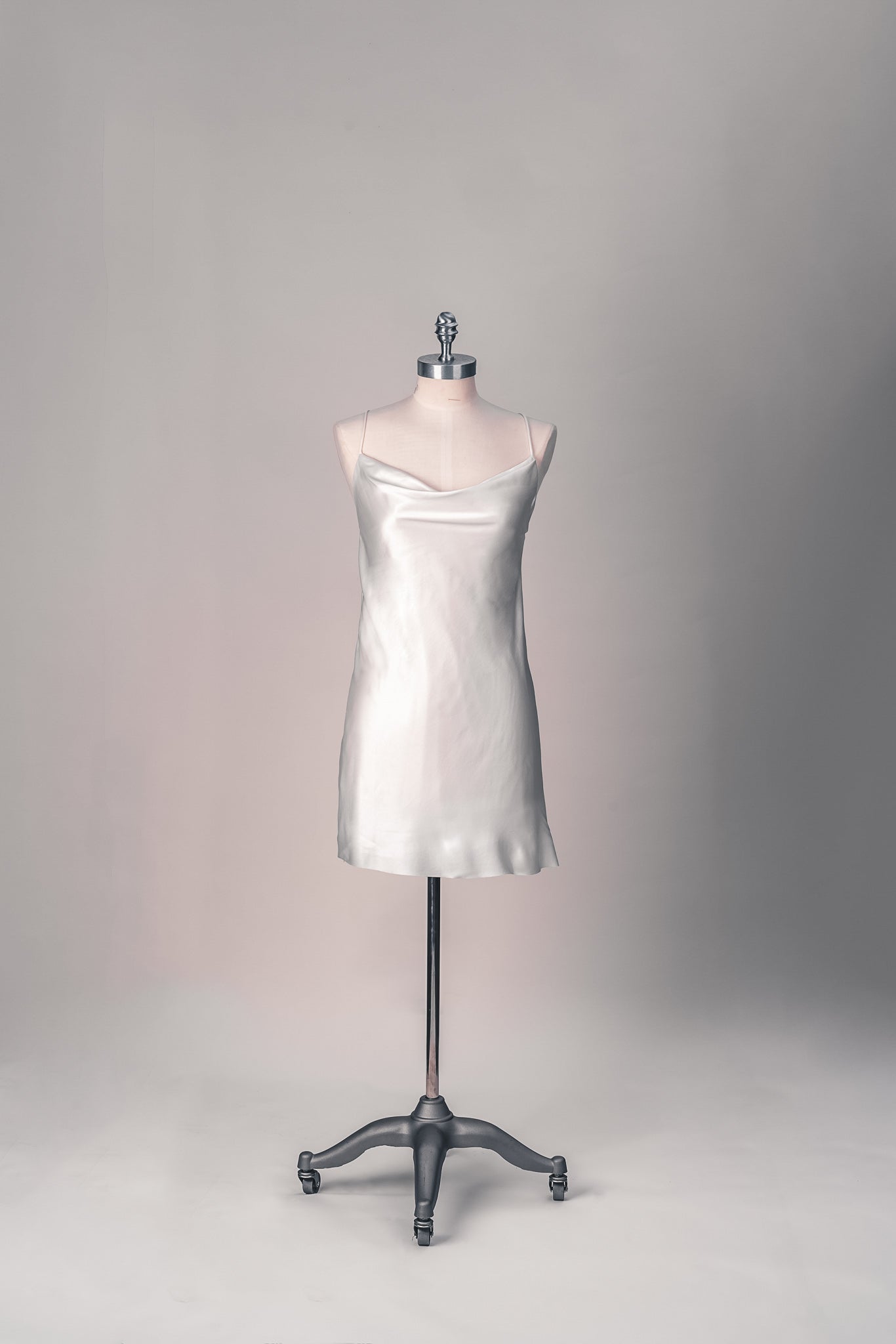 Perfect Cowl Neck Little White Dress