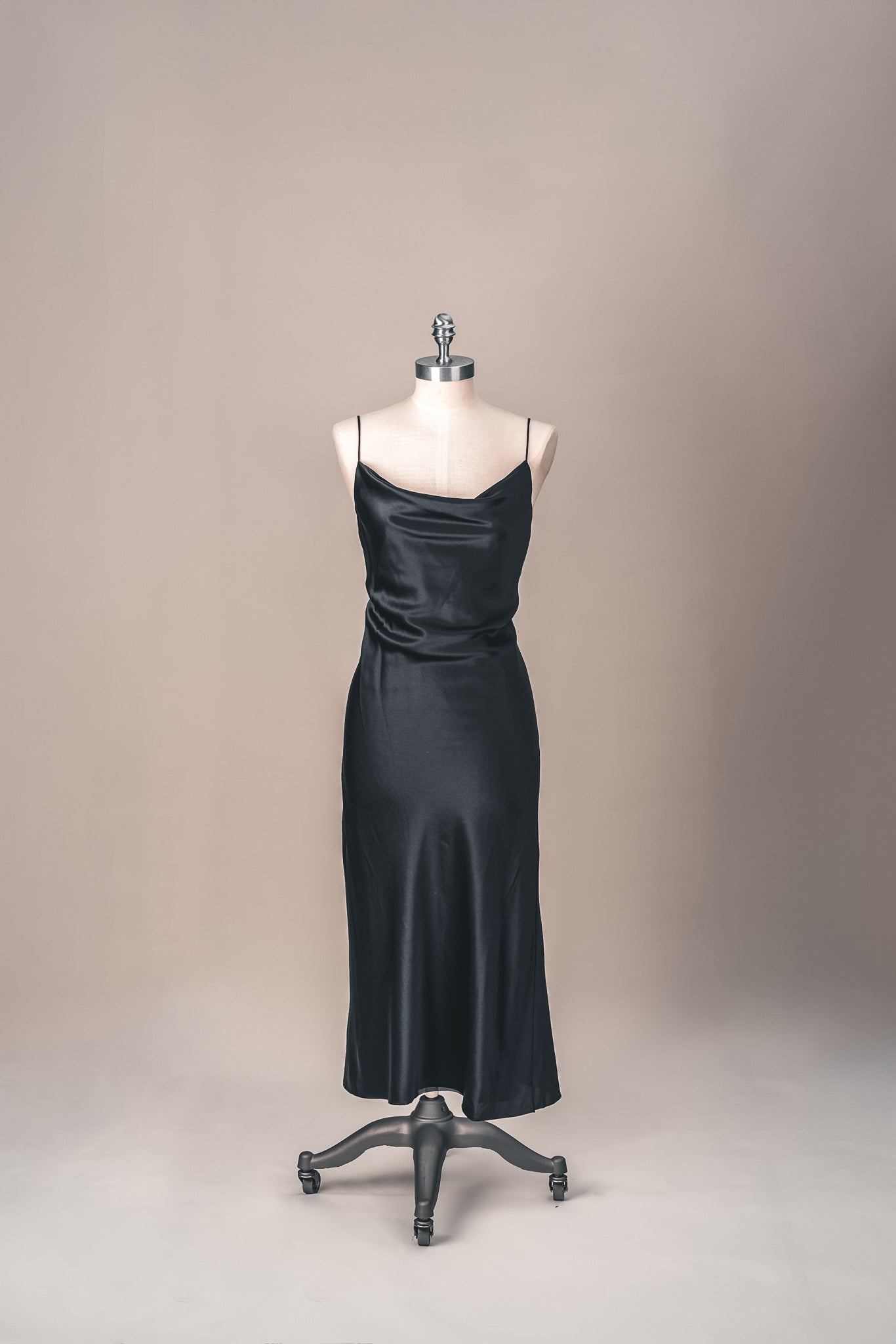 Perfect Cowl Neck Black Midi Dress OV Paris